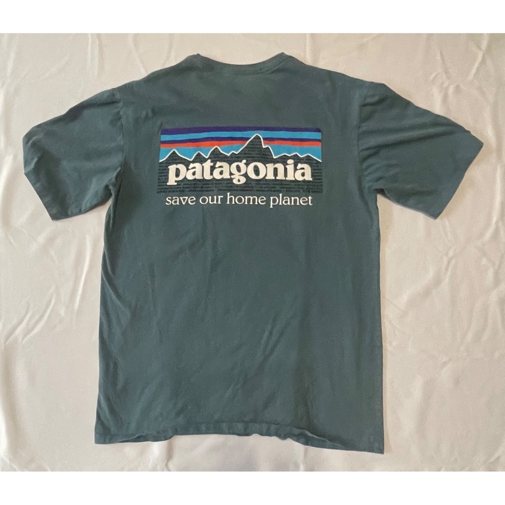 Womens Patagonia Save Our Home Planet Short Sleeve Shirt - Size Small